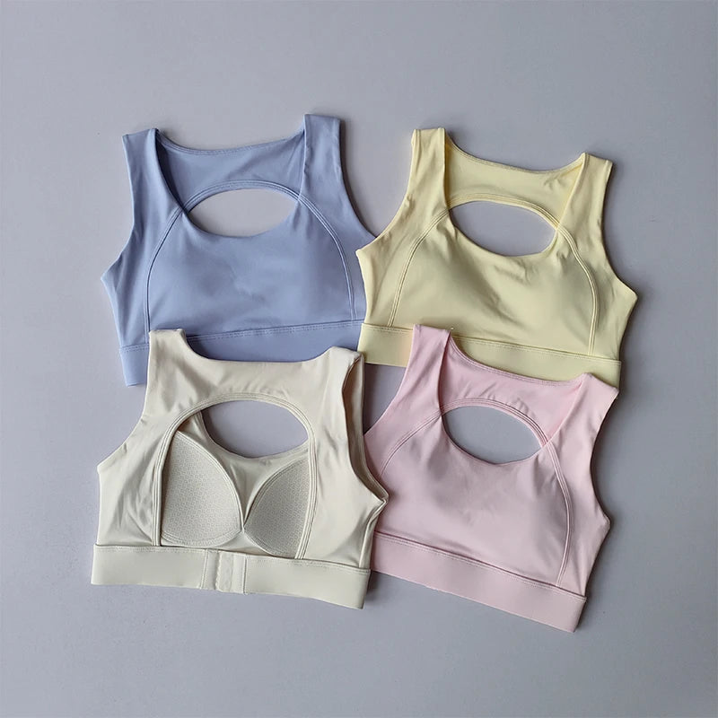 Integrated High-intensity Shock-proof Sports Bra for Women Quick-drying Running Pilates Vest Fitness Breast Collection Yoga Suit
