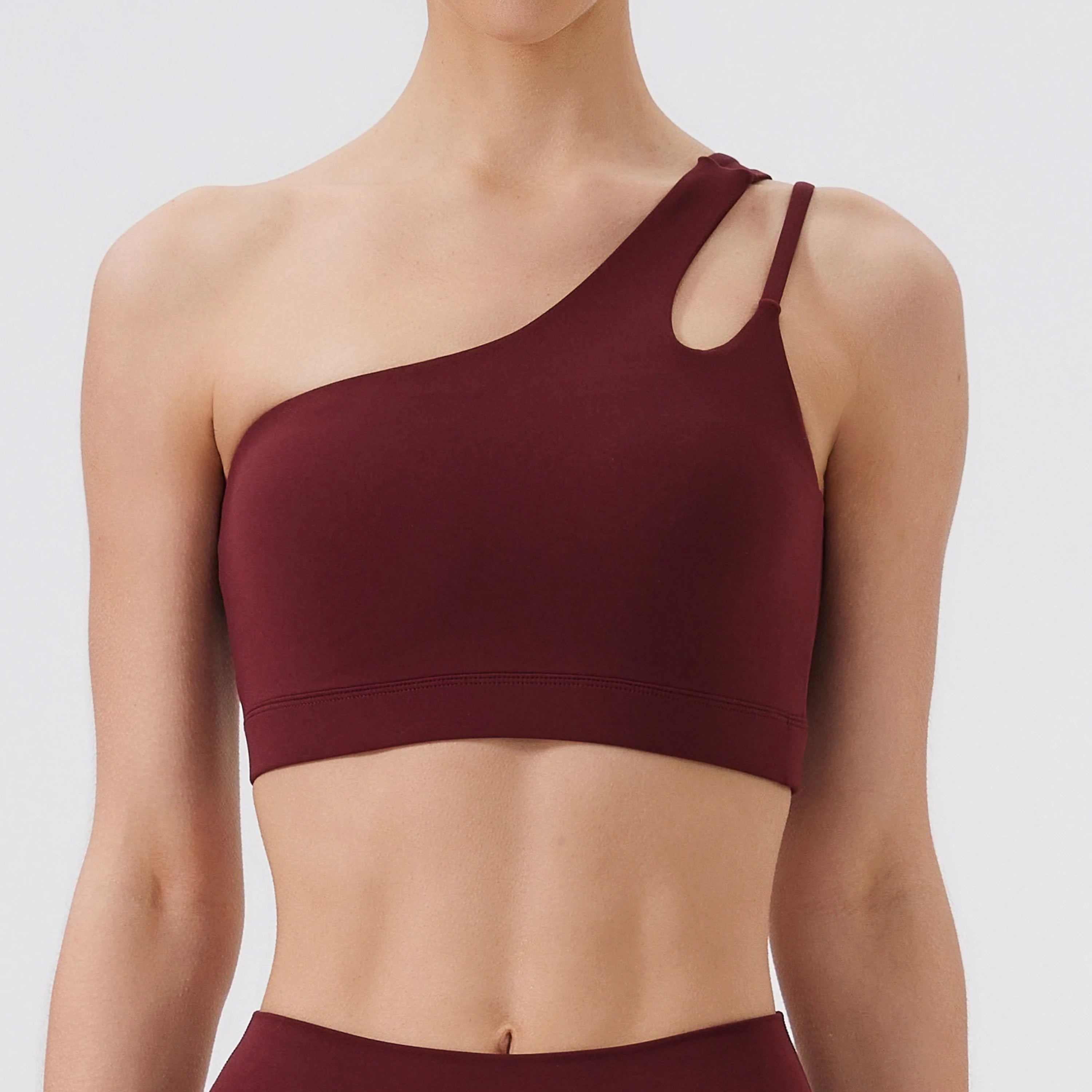 Women Sports Bra Push Up Fitness Bras One Shoulder Shockproof Yoga Bra Breathable Gym Yoga Running Bra Sexy Vest ﻿  sports bra